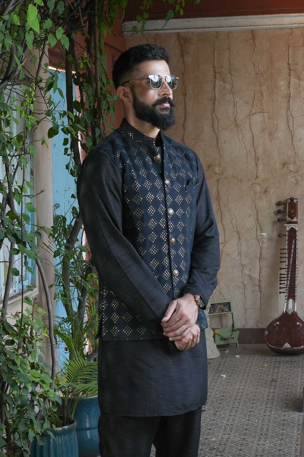 Black Diamond Design Jacket Set