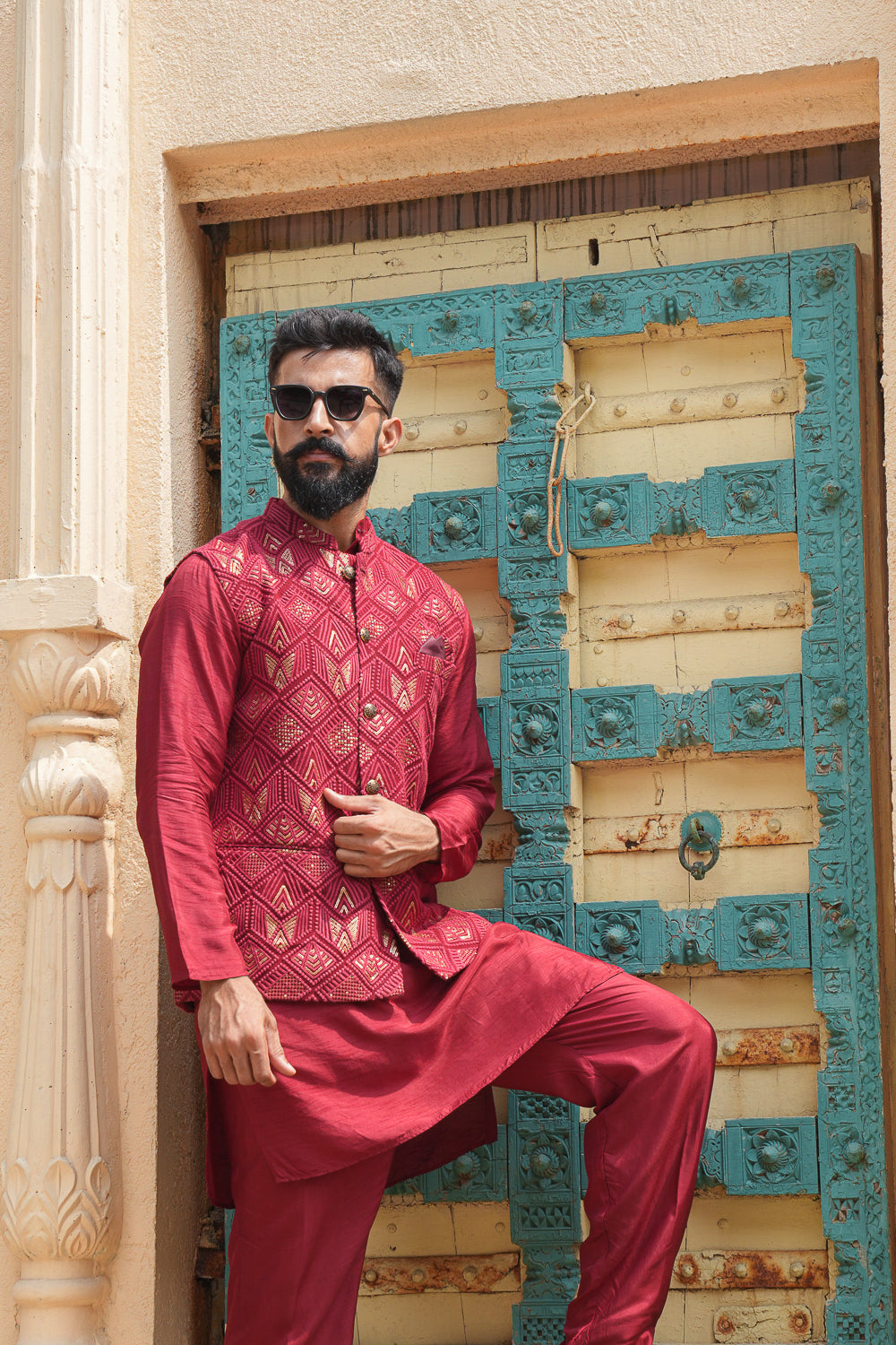 Red Aztec Design Jacket
