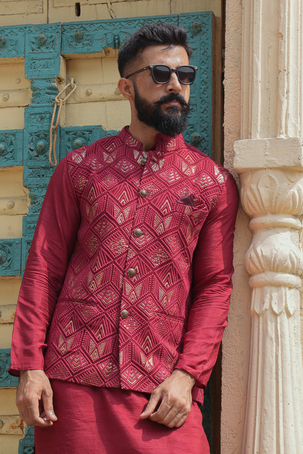 Red Aztec Design Jacket
