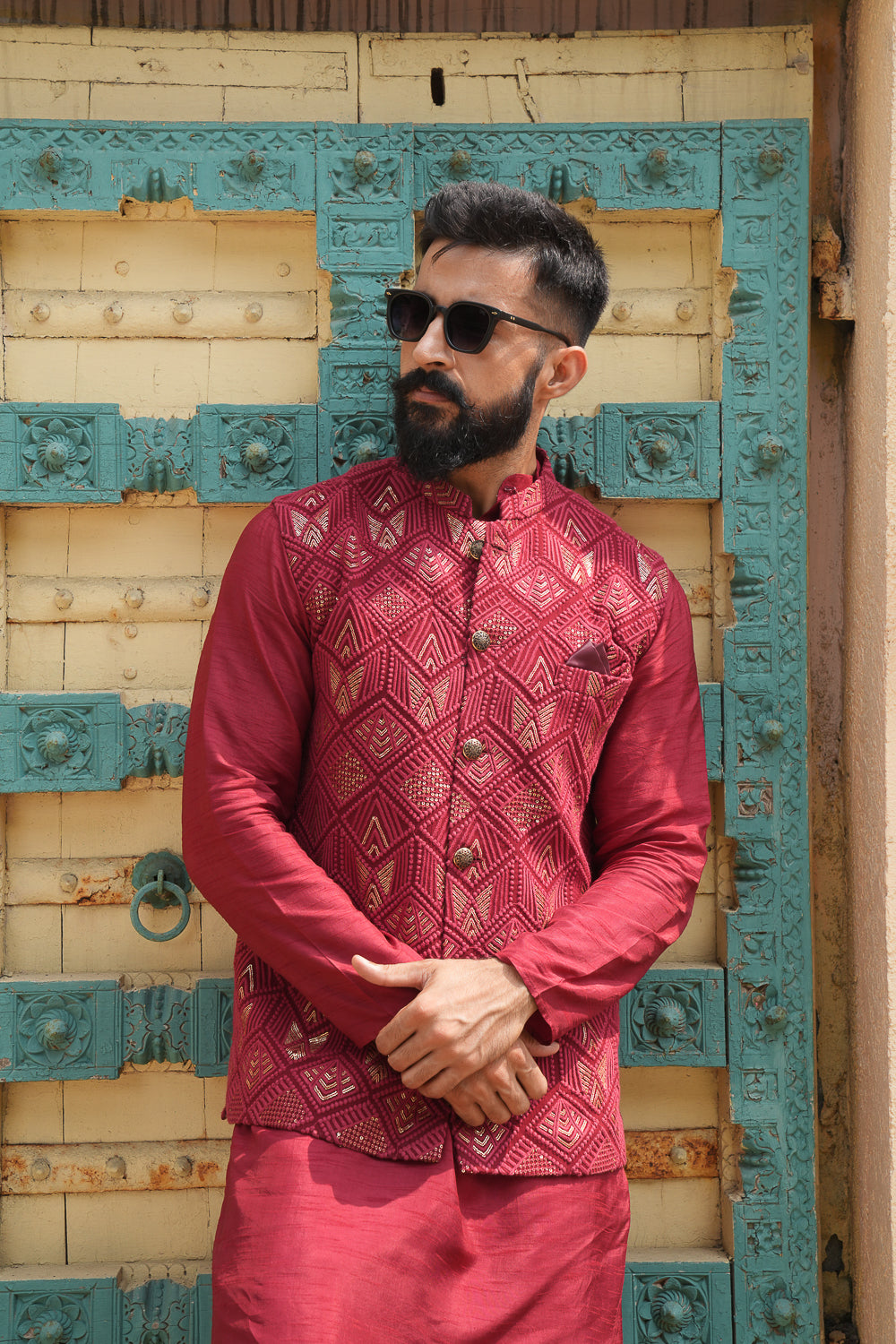 Red Aztec Design Jacket