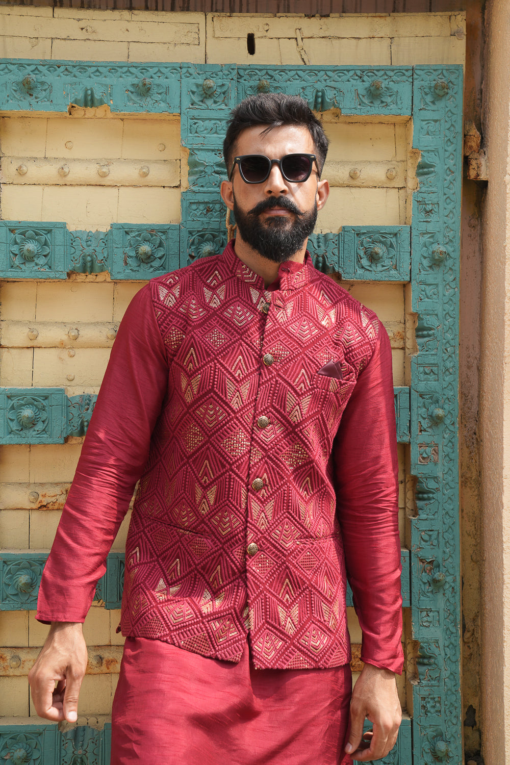 Red Aztec Design Jacket