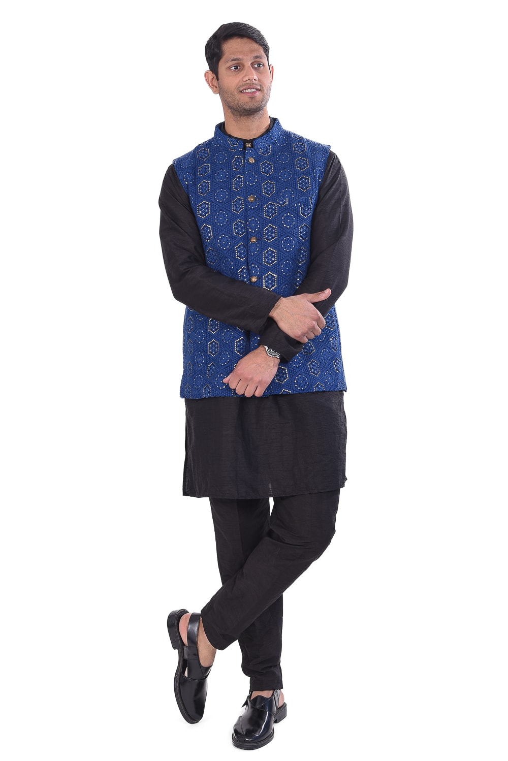 Blue Geometric Jacket