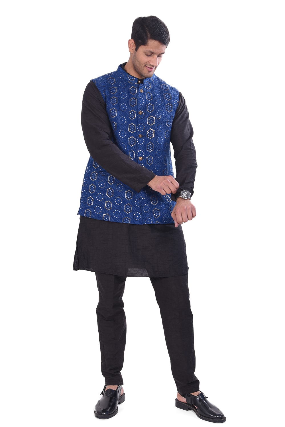 Blue Geometric Jacket