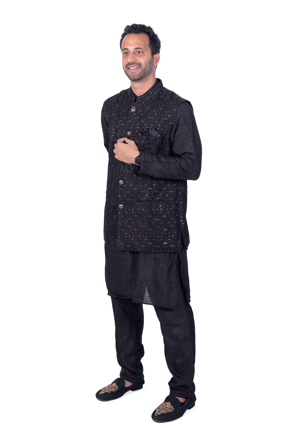 Black Aztec Design Jacket