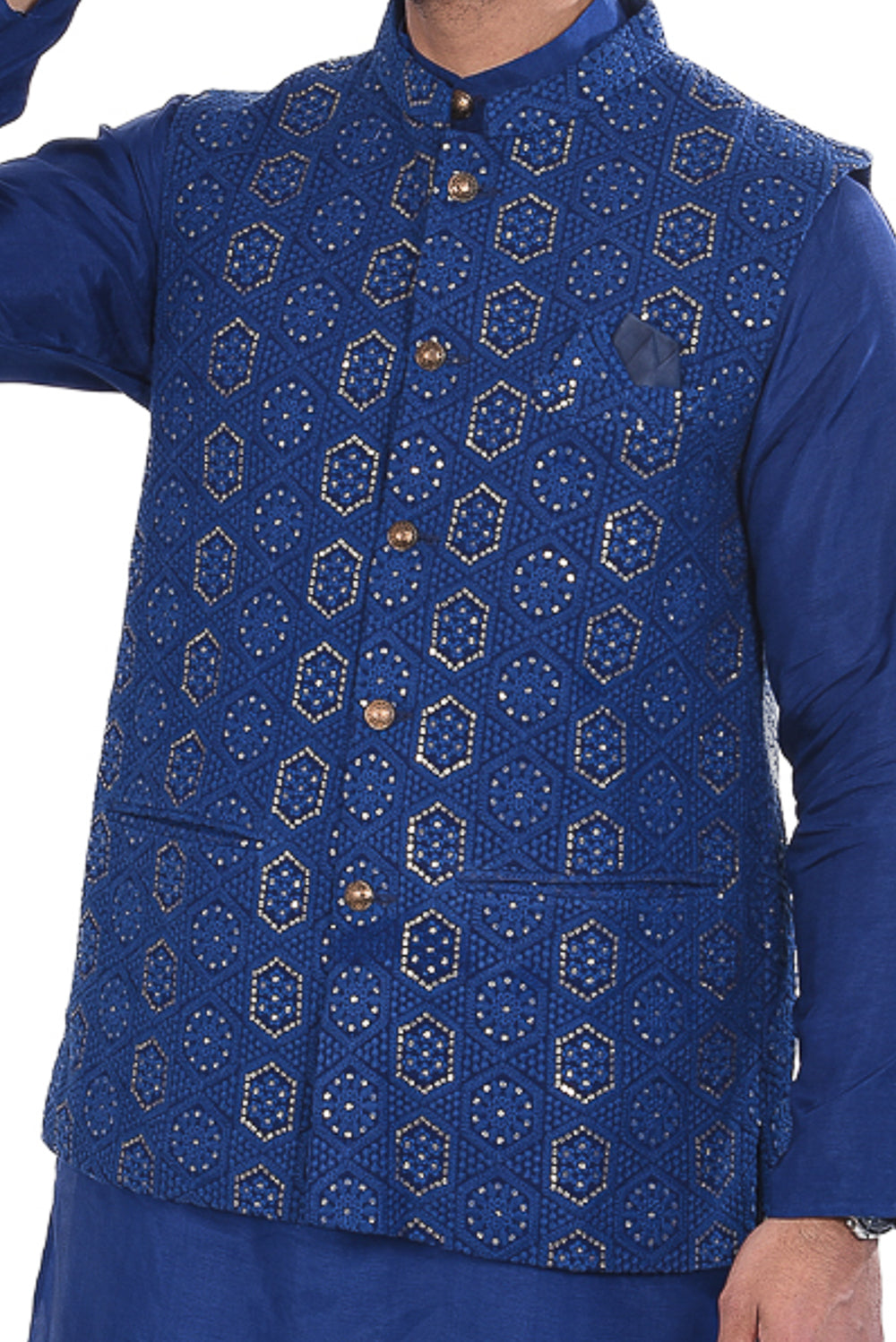 Blue Geometric Jacket