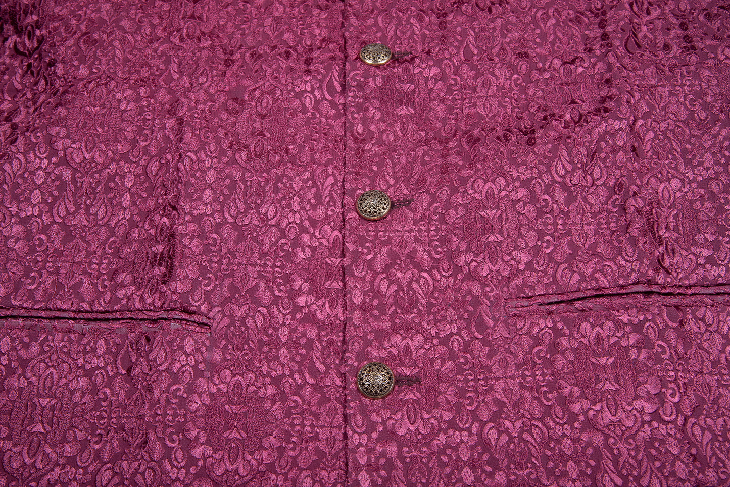 Wine Jacket Set with Royal Motifs