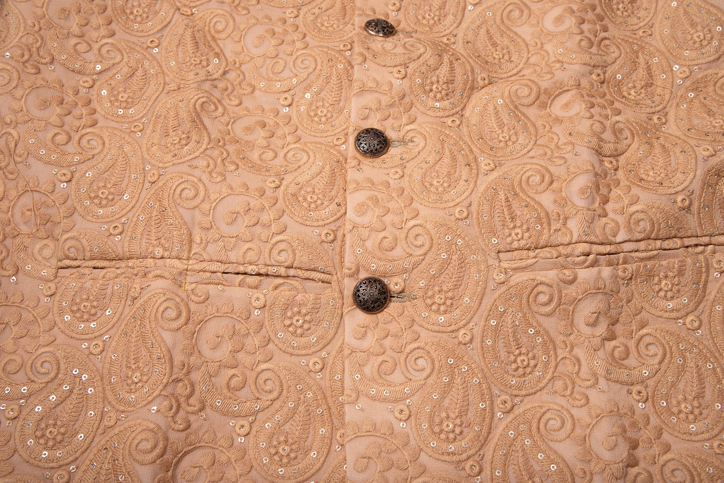 Golden Royal Paisley Jacket Set