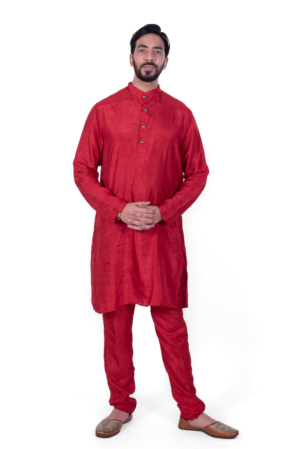 Bright Red Kurta & Pant Set