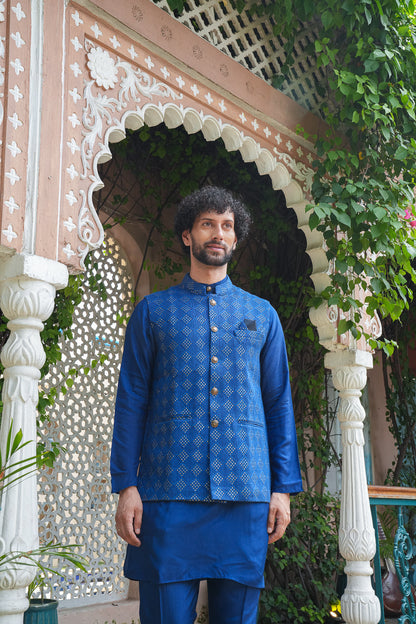 Blue Embroidered Jacket