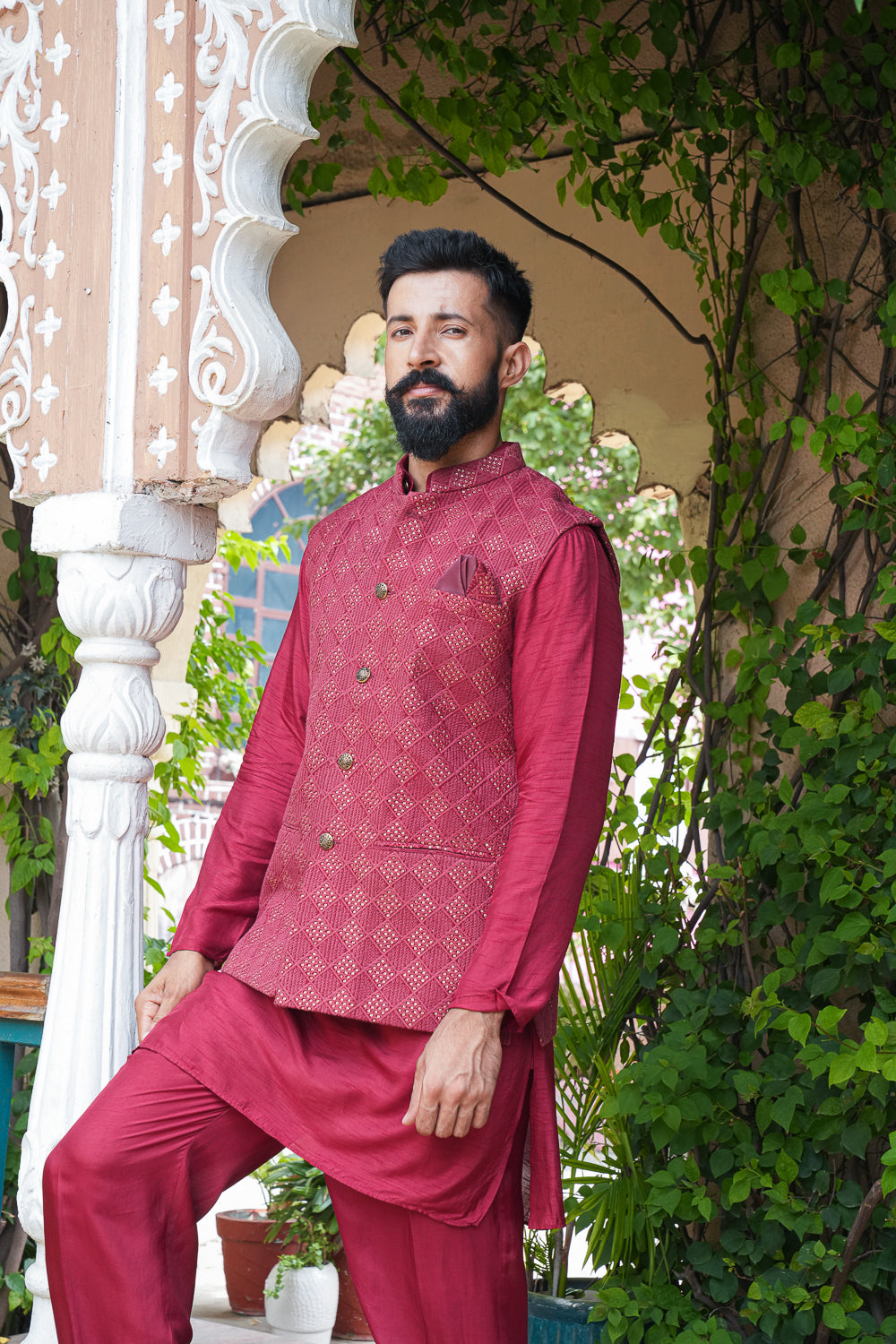 Red Embroidered Jacket