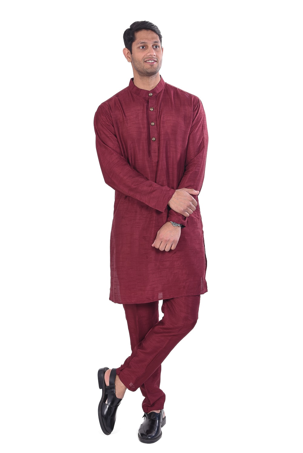 Wine Kurta and Pant Set