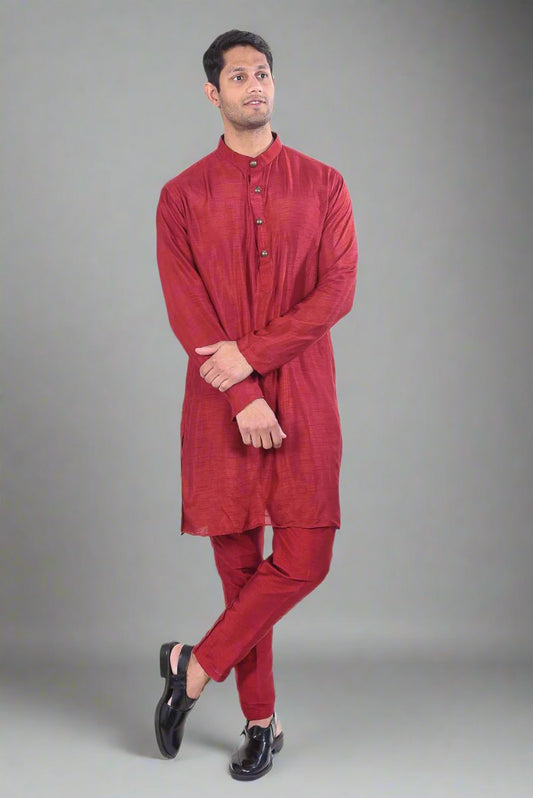 Red Kurta and Pant Set