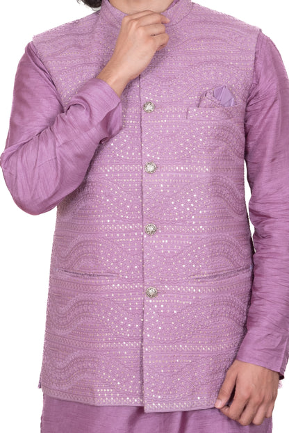 Lilac Embroidered Jacket